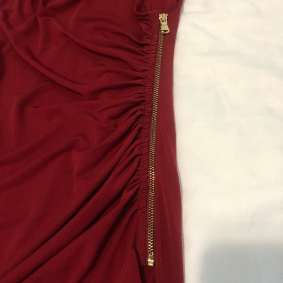 Red with Leather Accent Guess Dress - Picture 3 of 4